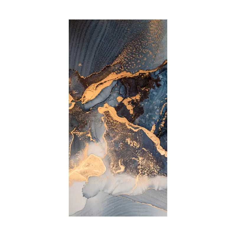 Set of 3Pcs Abstract Golden Blue Liquid Marble Print Wall Art Fine Art Canvas Prints Pictures For Modern Living Room Bedroom Home Office Decor