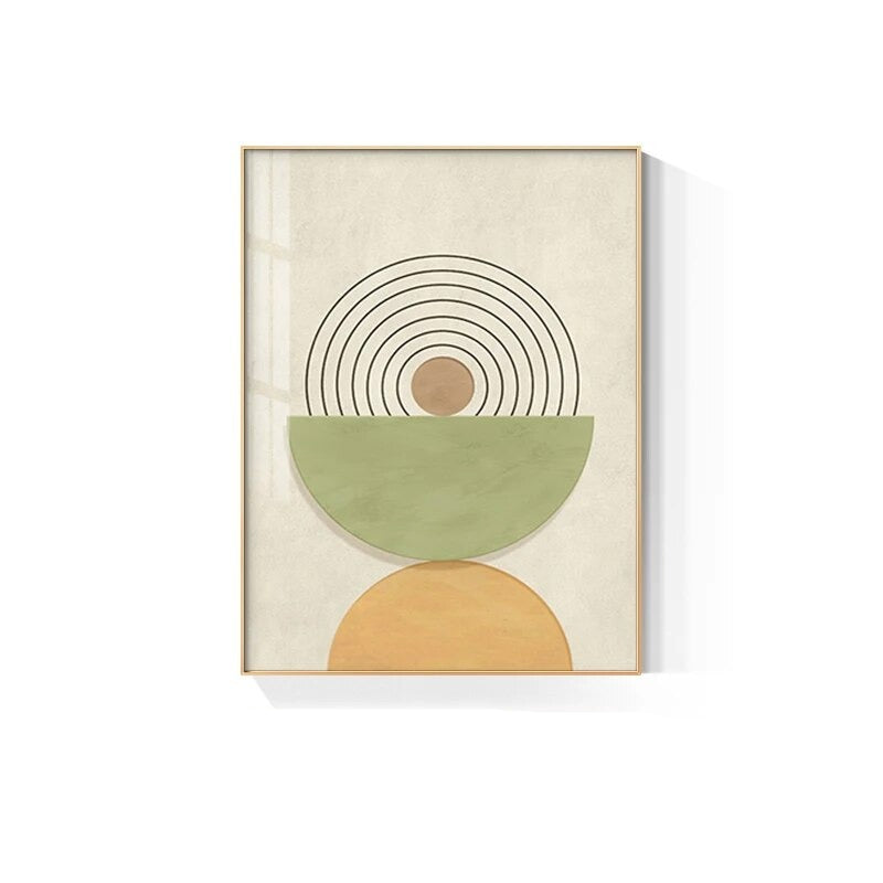 Neutral Colors Abstract Fashion Wall Art Green Orange Beige Figure Art Line Art Canvas Prints For Bedroom Living Room Boutique Salon Decor