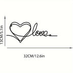 Metal Love Heart 3d Wall Decoration For Bedroom Living Room Cute Modern Home Art Decor