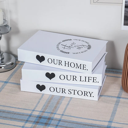 Set of 3Pcs Designer Fashion Faux Books – Decorative Designer Book Props for Coffee Table, Living Room, Hotel Room, Club &amp; Villa Decor