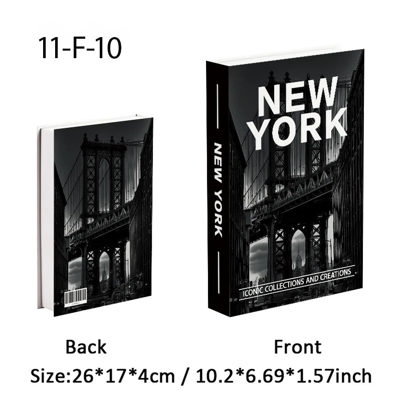 Trendy Chic Faux Books – Decorative Book Storage Boxes with Stylish Covers for Coffee Table Scandinavian Style Contemporary Home Décor
