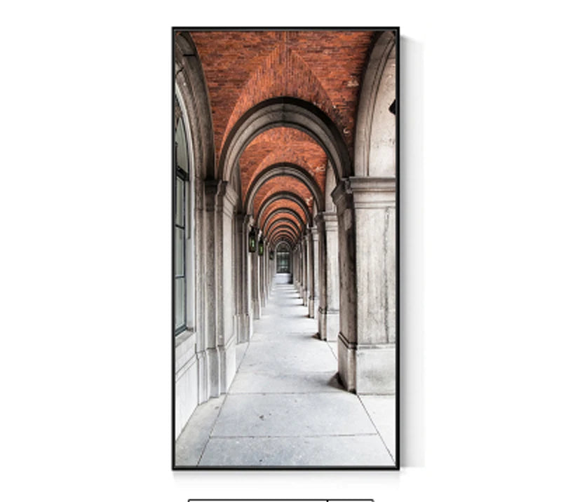 Modern Abstract Minimalist Arches Architecture Wall Art Fine Art Canvas Prints Pictures For Entrance Hall Foyer Living Room Home Office Decor