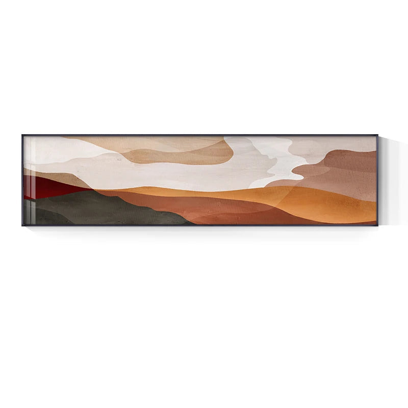 Modern Earthy Brown Abstract Wide Format Wall Art Fine Art Canvas Prints Living Room Pictures For Above The Sofa Art For Above The Bed 2025