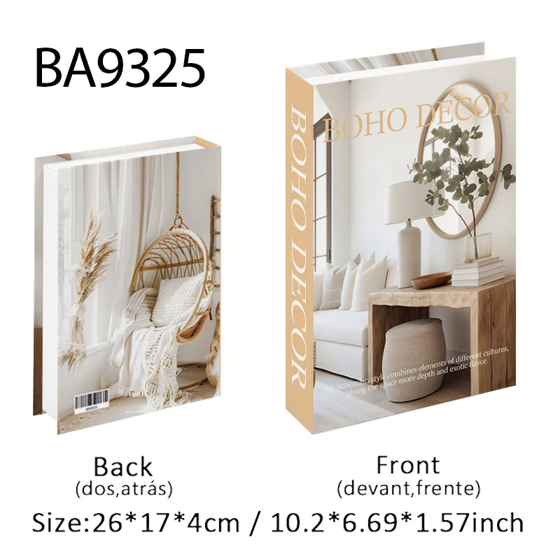 Trendy Chic Faux Books – Decorative Book Storage Boxes with Stylish Covers for Coffee Table Scandinavian Style Contemporary Home Décor