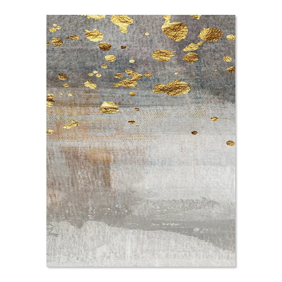 Beige Gray Golden Speckled Vintage Abstract Wall Art Fine Art Canvas Prints Contemporary Pictures for Elegant Interiors