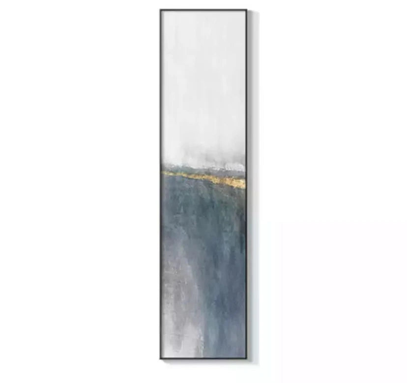 Abstract Geomorphic Elements Vertical Strip Wall Art Fine Art Canvas Prints Skyscraper Format Pictures For Loft Living Room Bedroom Home Office Wall Art Decor