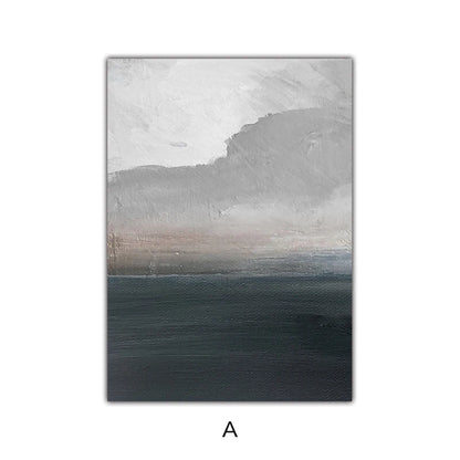 Sunset Lake Landscape Abstract Wall Art Fine Art Canvas Prints Pictures For Modern Apartment Living Room Home Office Art Decor