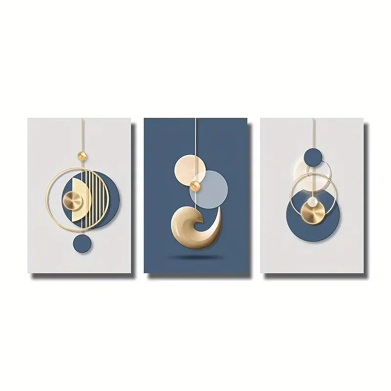 Set of 3Pcs Minimalist Abstract Elements Sun Moon Wall Art Fine Art Canvas Prints Modern Aesthetics Pictures For Living Room Dining Room Luxury Bedroom Decor