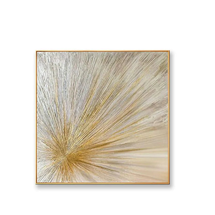 * Hand Painted * Modern Abstract Wall Art Large Format Golden Painting Textured Brush Strokes Acrylic Oil On Canvas Picture For Luxury Living Room