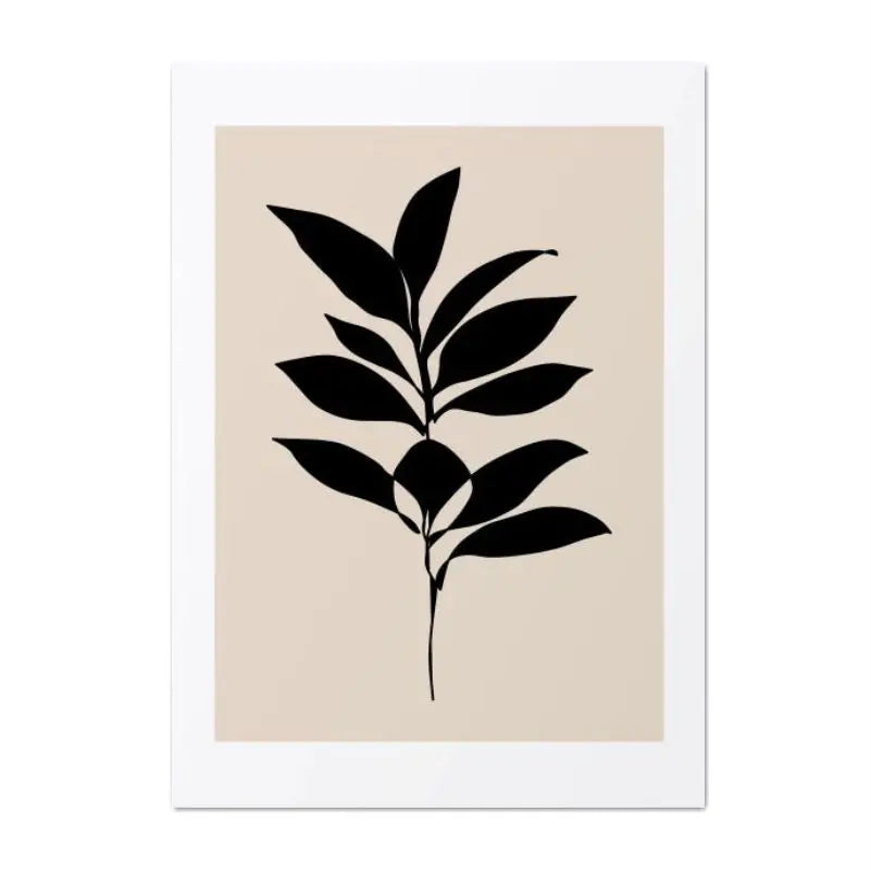 Minimalist Black & Beige Abstract Canvas Wall Art – Geometric Prints for Modern Apartment Living Room Dining Room Bedroom Art Decor