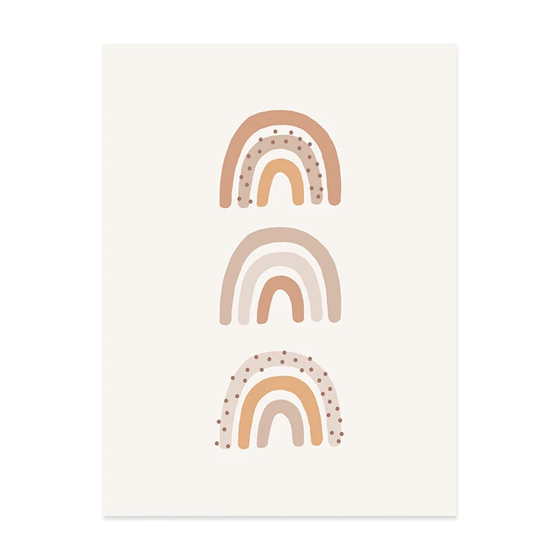 Personalized Baby's Name Wall Art For Nursery Room Cute Rainbow Cloud Play All Day Poster Pictures For Baby's Boy Girl's Room Wall Decoration