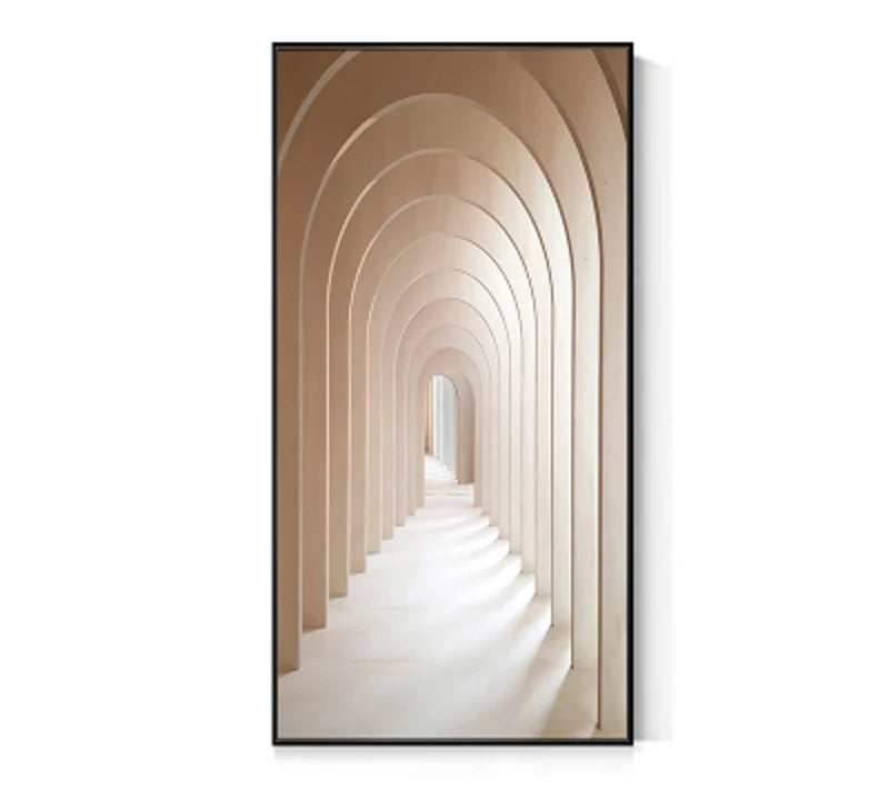 Modern Abstract Minimalist Arches Architecture Wall Art Fine Art Canvas Prints Pictures For Entrance Hall Foyer Living Room Home Office Decor