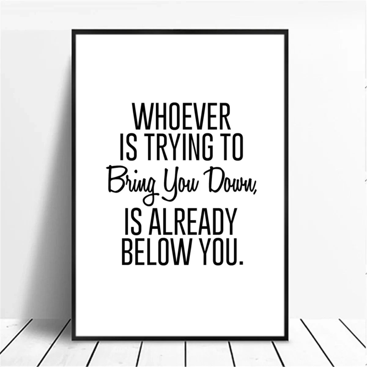 Positive Energy Black & White Quote Poster Wall Art Fine Art Canvas Prints Minimalist Motivational Quotation Pictures For Inspirational Home Decor