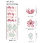 Simple Elegant Flowers & Leaves Modern Botanical Wall Stickers For Living Room Removable Peel & Stick PVC Wall Decals Creative DIY Home Decor