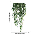 Realistic Green Vines Wall Decal 54x105cm Green Leaves Wall Sticker Removable Peel and Stick PVC Vinyl Wall Mural For Creative DIY Home Decor