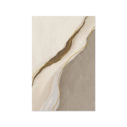 Modern Geomorphic Abstract Wall Art Fine Art Gray Beige Brown Canvas Prints Pictures For Living Room Contemporary Home Interior Decor