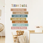 Kids’ Inspirational Affirmations Wall Stickers – Removable Peel & Stick Vinyl Wall Decals for Kid's Bedroom Decor