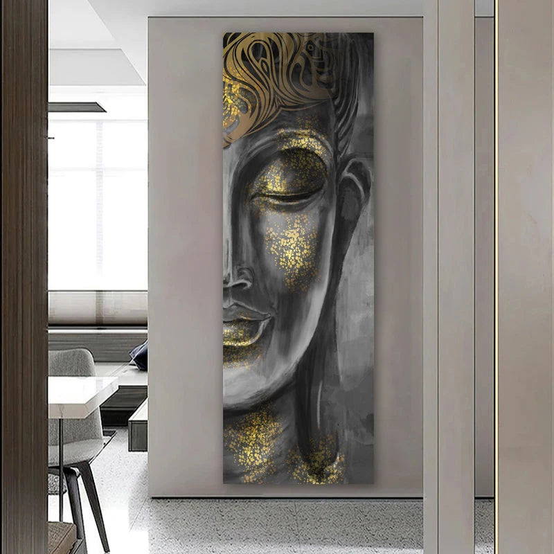 Tall Format Buddha Poster Wall Art Fine Art Canvas Prints Inspirational Pictures For Entrance Hall Living Room Spa Home Office Art Decor