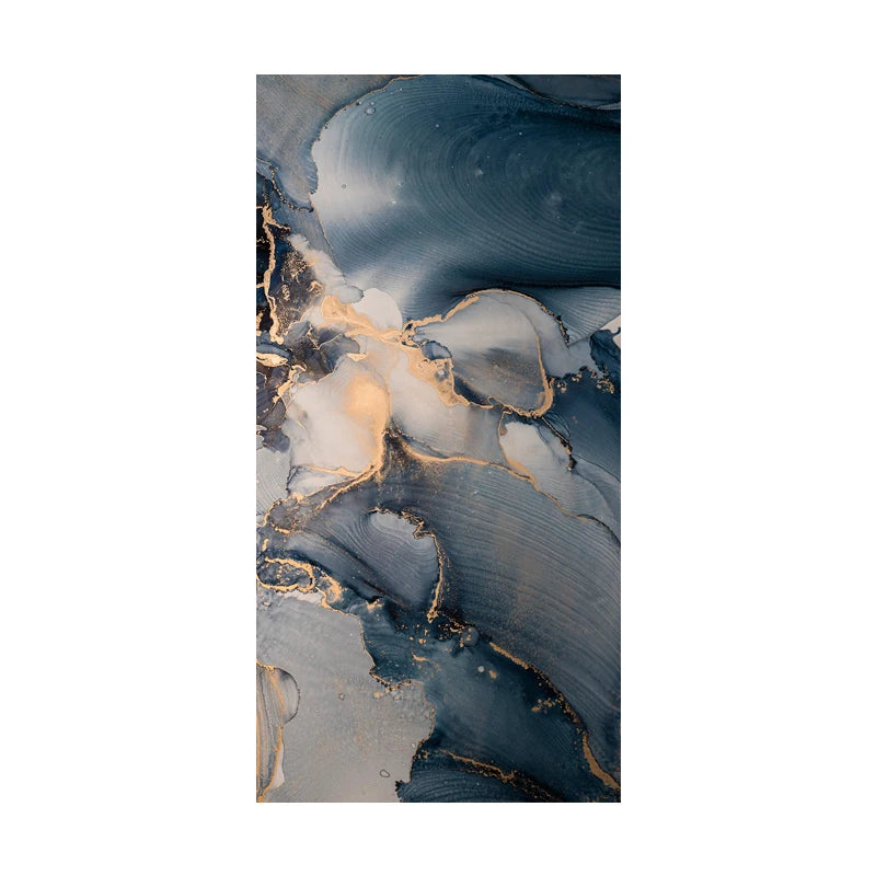 Set of 3Pcs Abstract Golden Blue Liquid Marble Print Wall Art Fine Art Canvas Prints Pictures For Modern Living Room Bedroom Home Office Decor