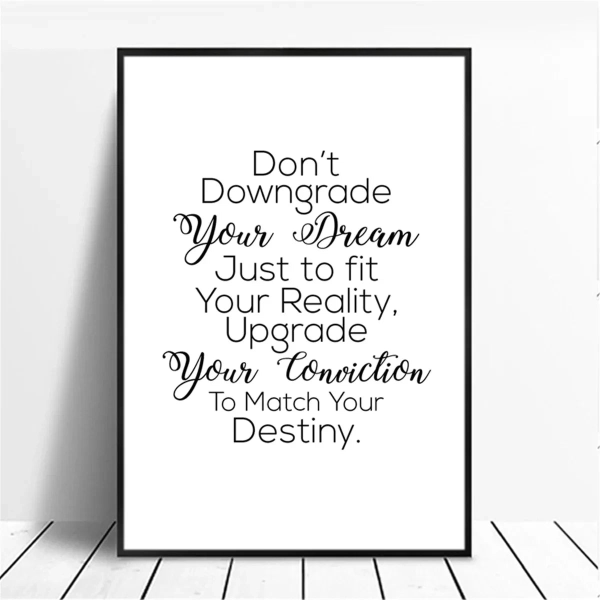 Positive Energy Black & White Quote Poster Wall Art Fine Art Canvas Prints Minimalist Motivational Quotation Pictures For Inspirational Home Decor