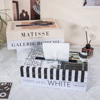 Luxury Faux Book Tissue Box – Sophisticated Tabletop Accent & Storage Solution For Upscale Boutique Home Decor