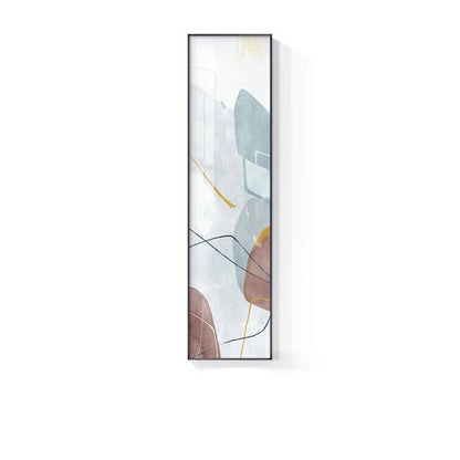 Marble Print Abstract Vertical Format Wall Art Blue Pastel Pink Pictures For Modern Living Room Bedroom Entrance Hall Wall Decor