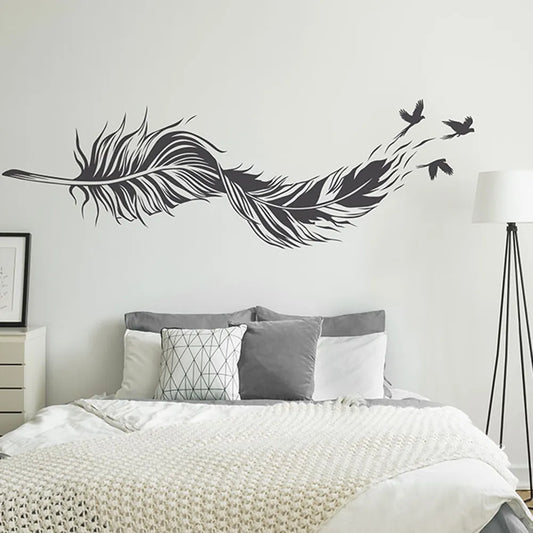 * Featured Sale * Birds Of A Feather Vinyl Wall Sticker For Bedroom Living Room Removable Peel & Stick Wall Decal For Creative DIY Home Decor