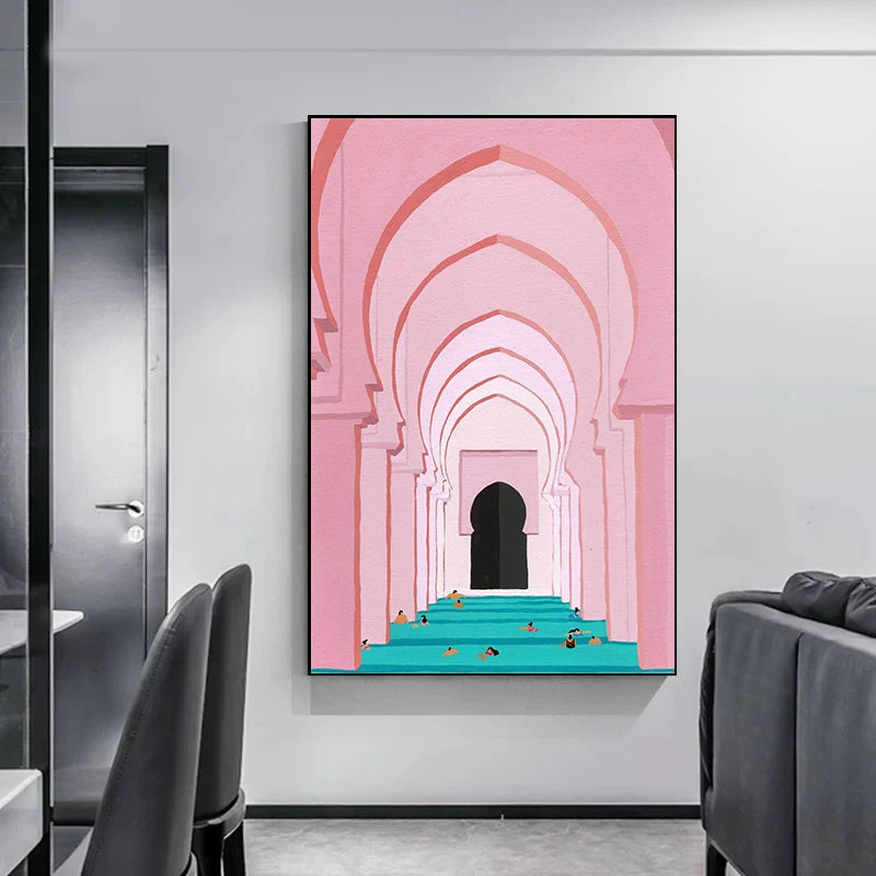 Abstract Architectural Abyss Black And White Wall Art Fine Art Canvas Prints Modern Pictures For Living Room Office Contemporary Home Decor