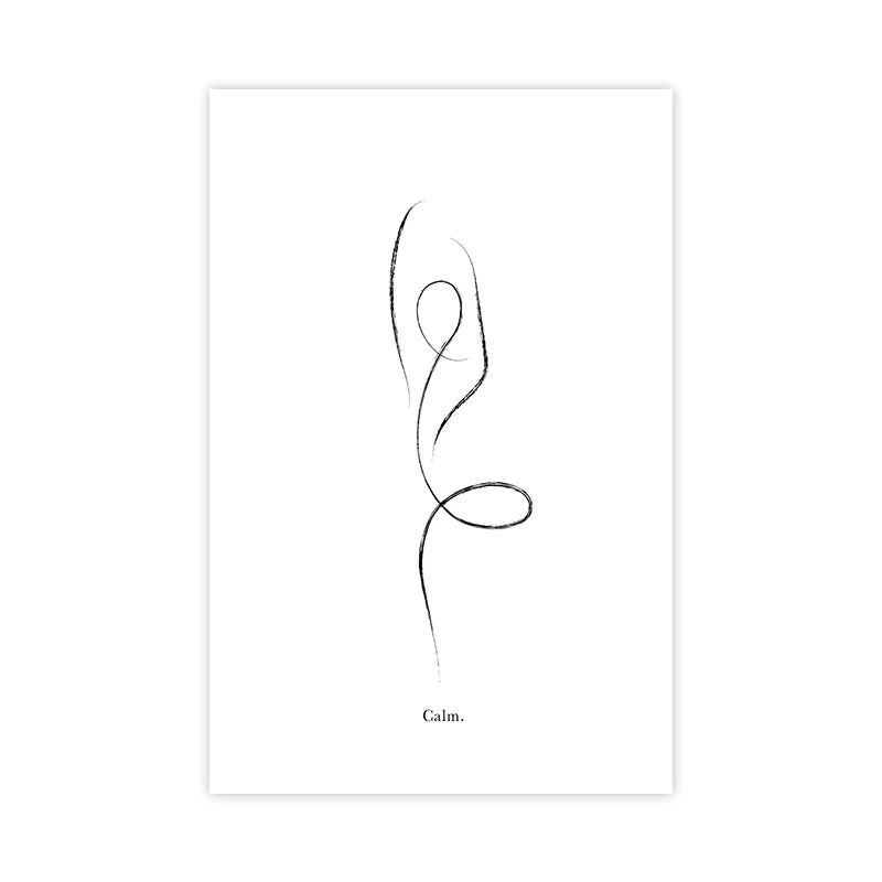 Minimalist Yoga Posters Wall Art Line Art Fine Art Canvas Prints Pictures For Meditation Studio Living Room Bedroom Art For Simple Living 2025