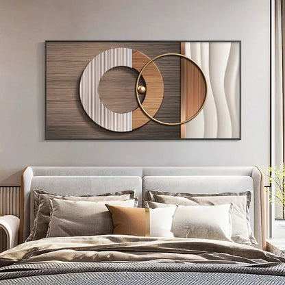 Modern Abstract Architectural Geometry Wall Art Fine Art Canvas Prints Sun Moon Pictures For Luxury Apartment Living Room Home Office Decor