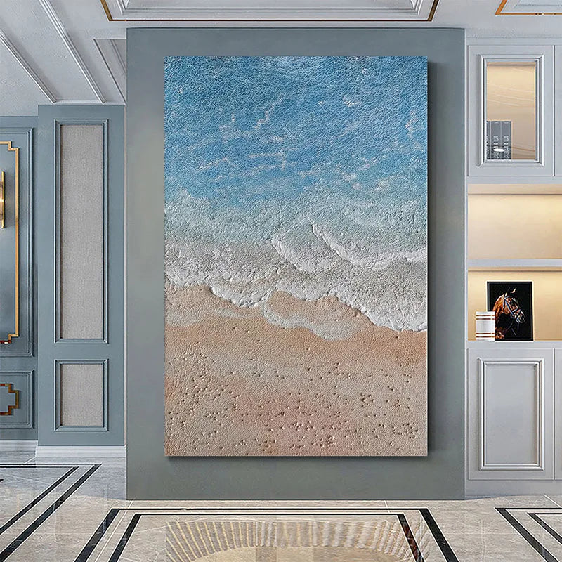 Abstract Sea Surf Coastal Wall Art Fine Art Canvas Prints Beach Landscape Ocean Waves Seascape Pictures For Living Room