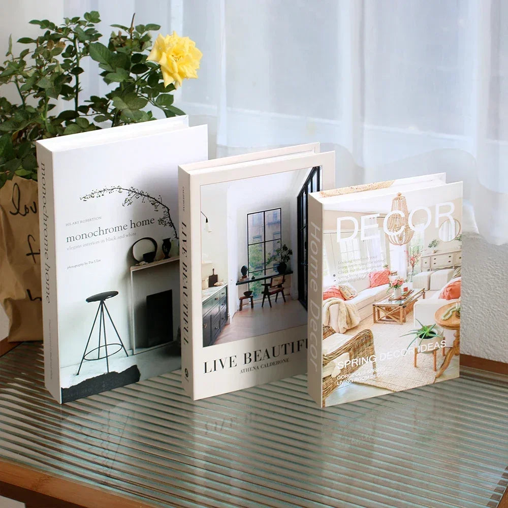 Set of 3Pcs Designer Fashion Faux Books – Decorative Designer Book Props for Coffee Table, Living Room, Hotel Room, Club &amp; Villa Decor