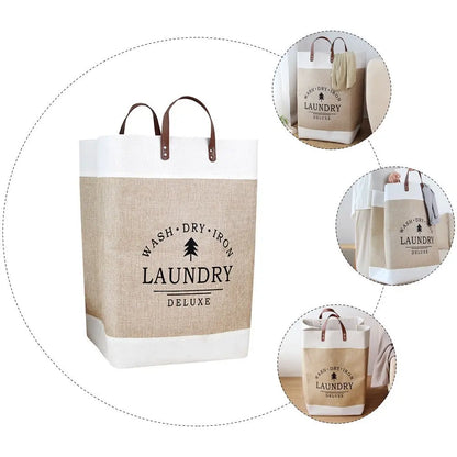 Chic Folding Laundry Basket Large Capacity Portable Household Storage Bag For Laundry & Linen