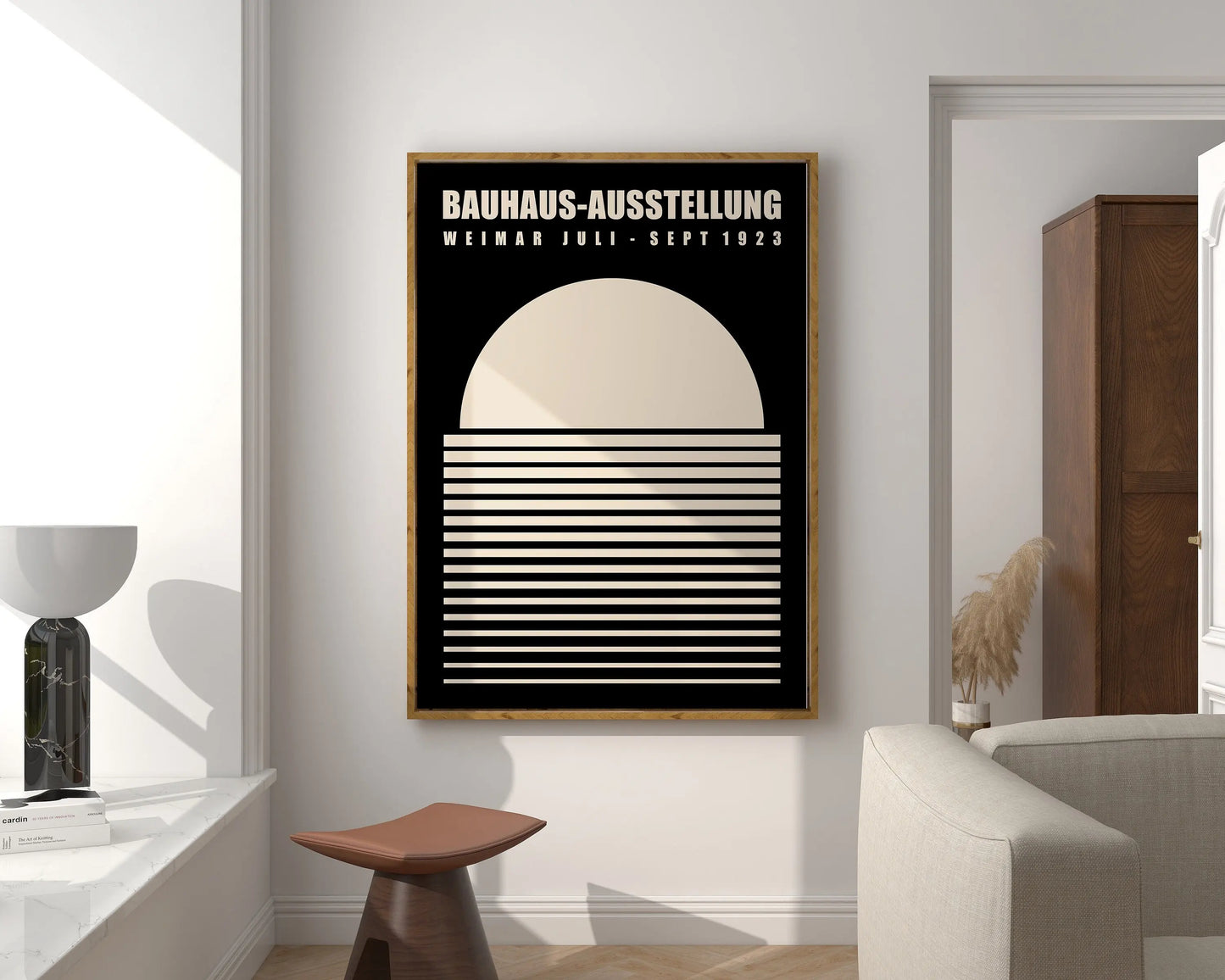 Colorful Vintage Retro Geometric Abstract Bauhaus Expo Art Gallery Poster Wall Art Fine Art Canvas Prints Pictures For Living Room Home Office Decor