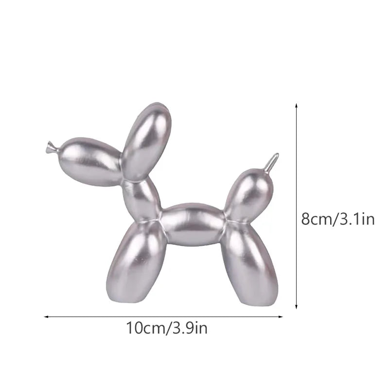 Colorful Balloon Dog Figurines Artistic Animal Statues for Living Room Coffee Table Cute Trendy Ornaments For Desktop Decoration