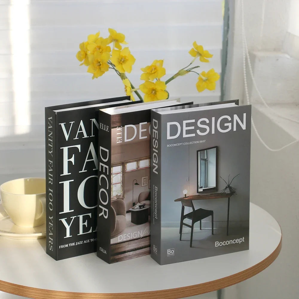 Set of 3Pcs Designer Fashion Faux Books – Decorative Designer Book Props for Coffee Table, Living Room, Hotel Room, Club &amp; Villa Decor