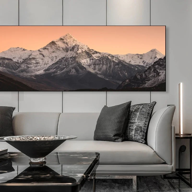 Wide Format Sunrise Mountain Panorama Wall Art Fine Art Canvas Prints Wide Format Landscape Art For Living Room Above The Sofa Art For Above The Bed 2025