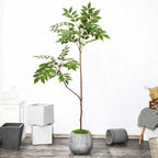 Lush Greenery Faux Plants For Creative Interior Landscaping 110cm Large Tree Branch Varnished Leaves Tall Green Fake Houseplant For Home Garden Indoor Outdoor Decor