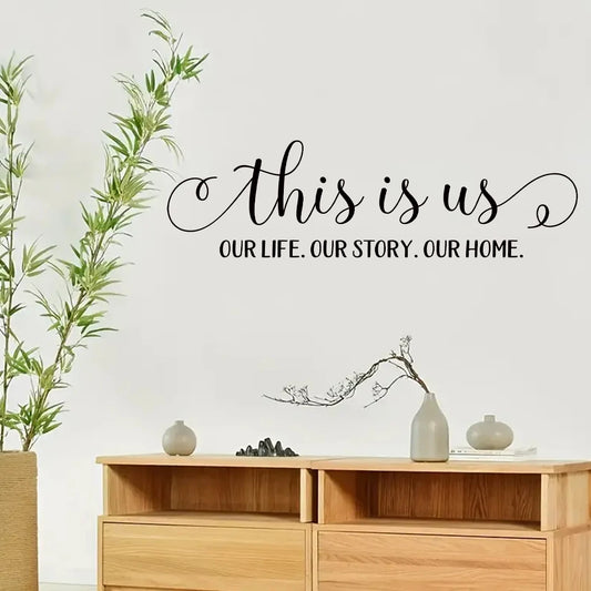 Our Life Our Story Inspirational Wall Decal For Family Living Room Removable Peel and Stick Wall Sticker For Creative DIY Home Decor