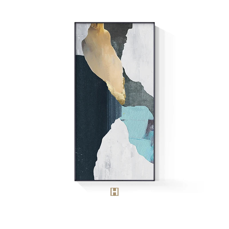 Colorful Golden Flash Geomorphic Wall Art Fine Art Canvas Prints Modern Artworks For Living Room Dining Room Pictures For Contemporary Interior Design 2025