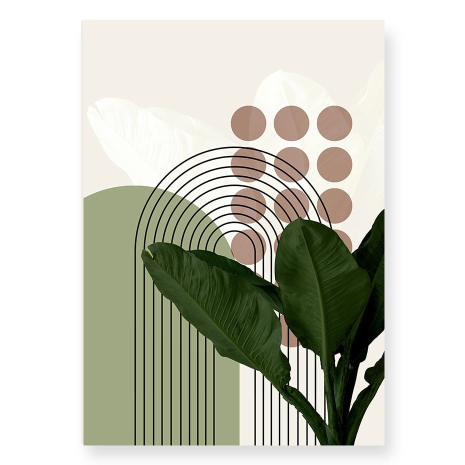 Modern Geometric Wall Art Abstract Line Shape And Form Fine Art Canvas Prints Black Beige Terracotta Pictures For Living Room Decor