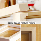 Natural Wooden Picture Frames with Plexiglass – Classic Wall Hanging Photo Frames in 9×13, 10×15, 13×18 cm – Rustic Home Picture Decor
