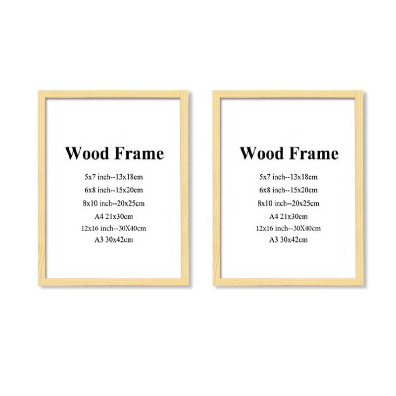 A3 A4 Size Wood Picture Frame - Modern and Stylish Frame for Canvas Pr –