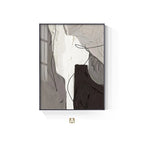 Modern Abstract Shades Of Gray Wall Art Fine Art Canvas Prints Thick Brush Painting Prints For Urban Apartment Living Room Home Office Decor