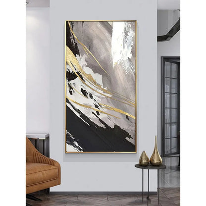 * Hand Painted * Modern Abstract Art Large Format Acrylic Oil Painting For Living Room Entrance Hall Foyer Art Decor