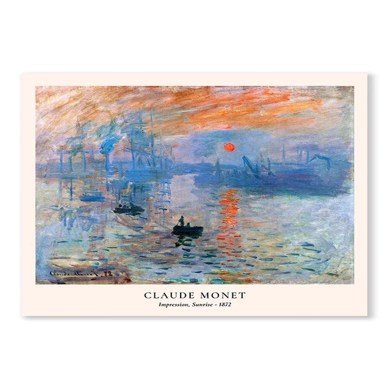 Famous Artists Vintage Classics Wall Art Fine Art Canvas Prints Colorful Gallery Wall Decor Pictures For Living Room