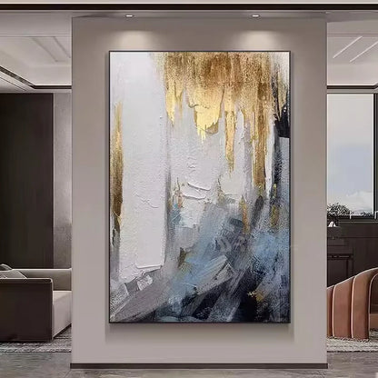 * Hand Painted * Large Format Textured Abstract Acrylic Oil Painting For Living Room Entrance Hall Foyer Contemporary Home Office Decor