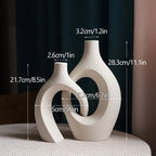Ceramic Snuggle Vase For Creative Floral Decoration Modern Art Sculpture For Living Room Coffee Tabletop Ornament For Nordic Home Decoration