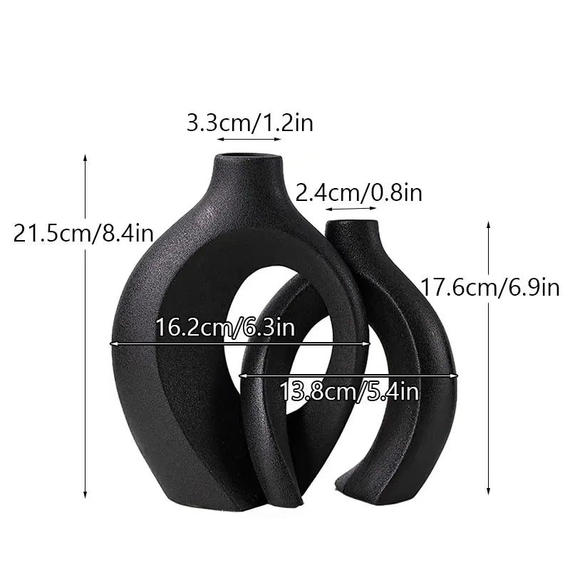 Ceramic Snuggle Vase For Creative Floral Decoration Modern Art Sculpture For Living Room Coffee Tabletop Ornament For Nordic Home Decoration