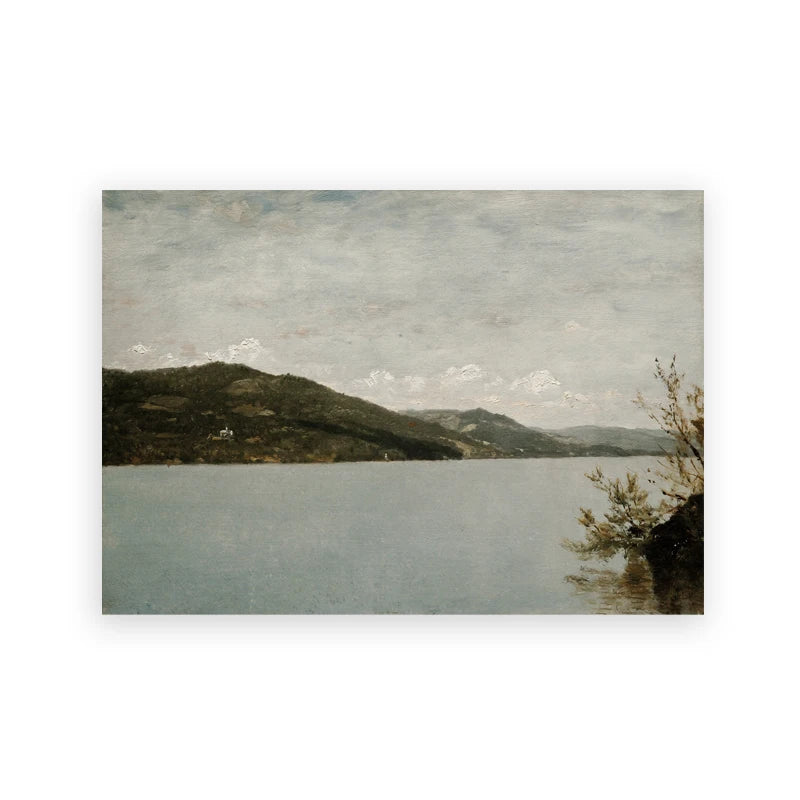 Vintage Neutral Landscape Botanical Sketch Wall Art Fine Art Canvas Prints Mountains, Countryside Scenery, Architecture & Nature Illustrations